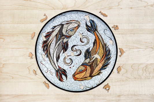 Eco Wood Art (EWA), Houten Legpuzzel Koi Karper