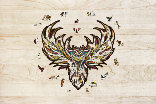 Eco Wood Art (EWA), Houten Legpuzzel Uil