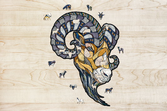 Eco Wood Art (EWA), Houten Legpuzzel Ram
