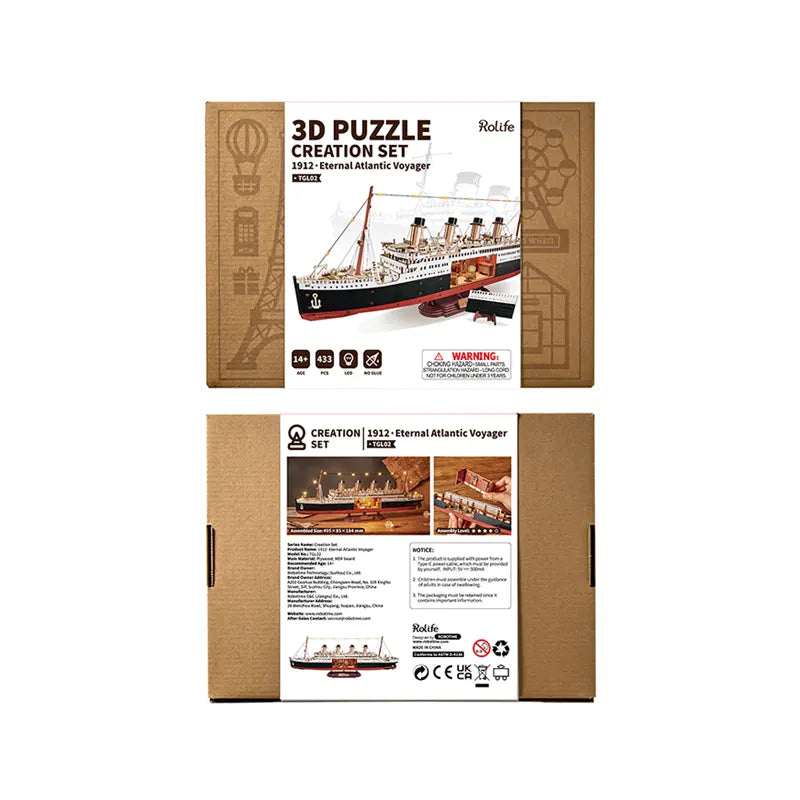 3D DIY Houten Modelbouwpakket - 1912 Eternal Atlantic Voyager