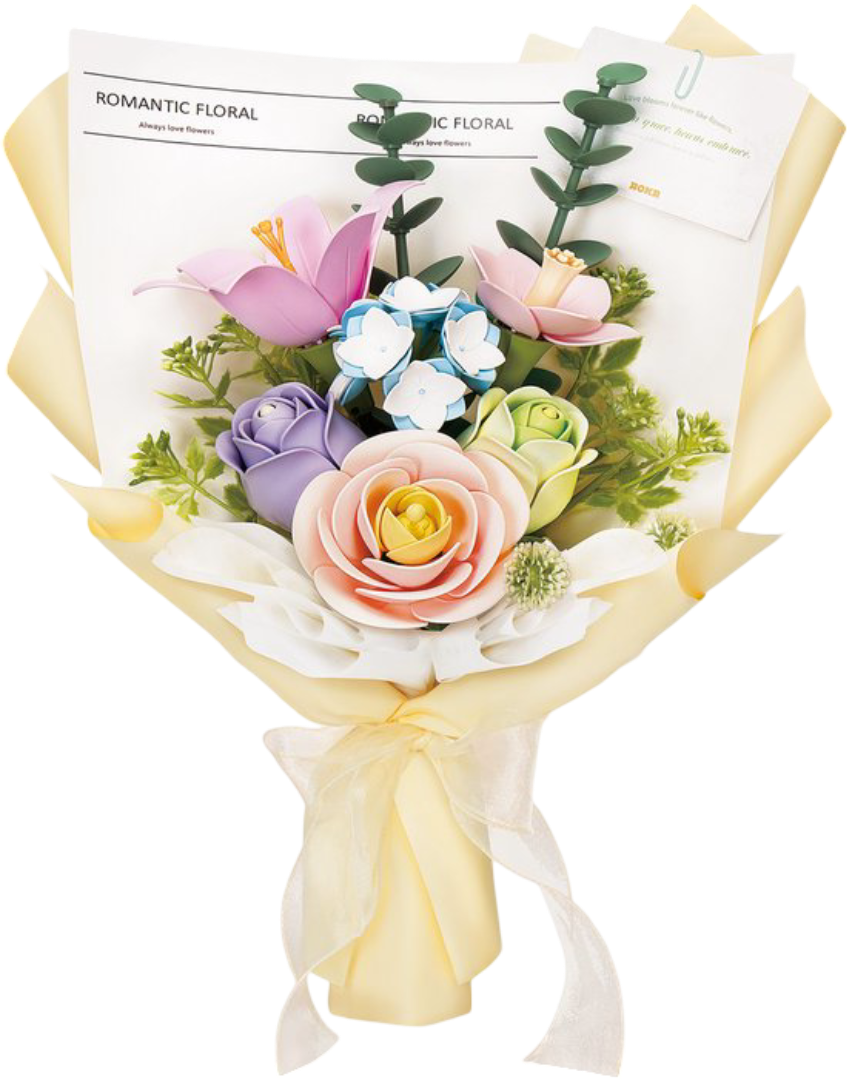 DIY Wooden Spring Flower Bouquet