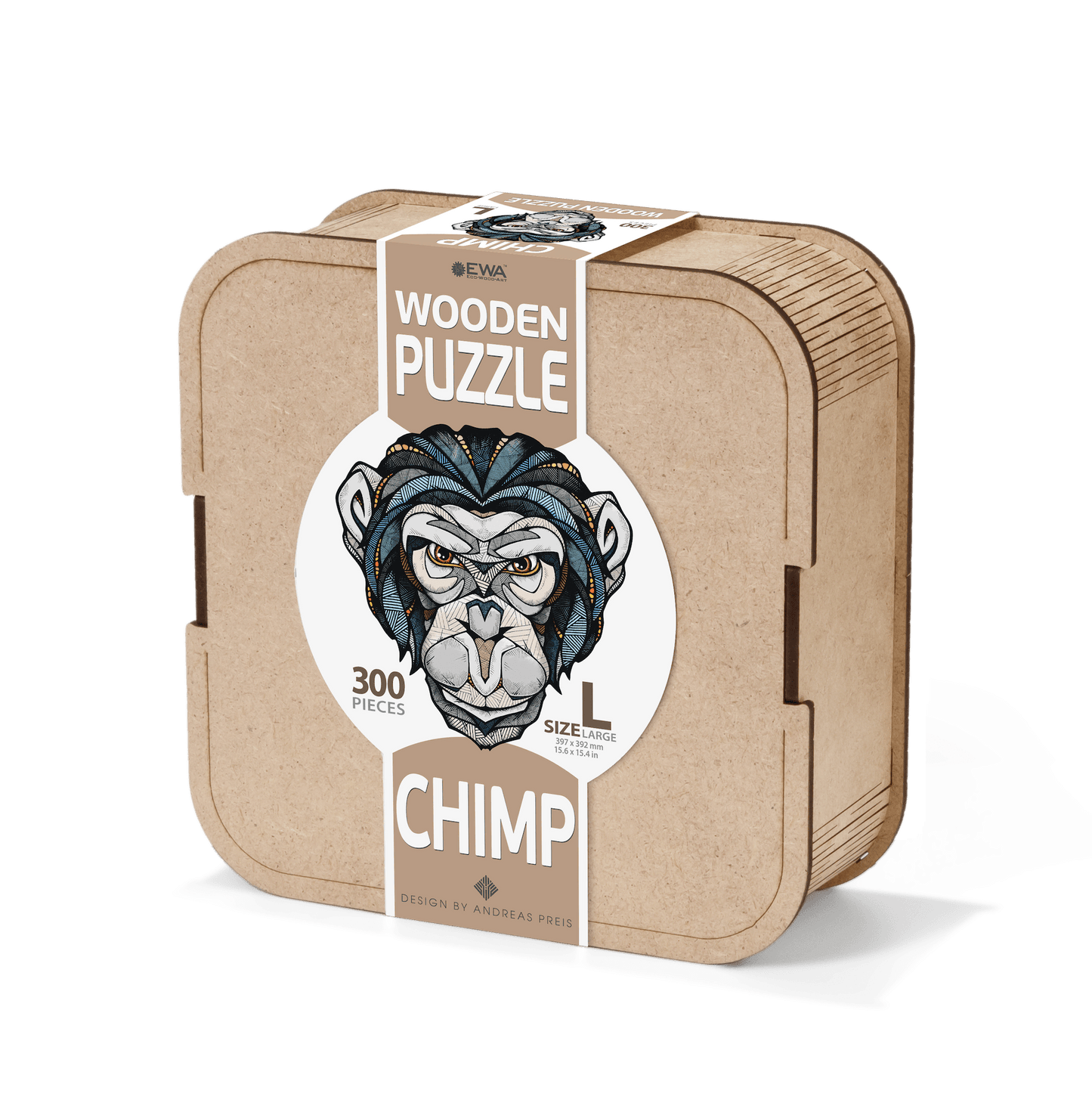 Eco Wood Art (EWA), Houten Legpuzzel Chimpansee