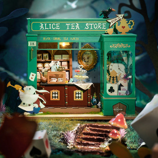 DIY Huisje - Alice’s Tea Store met LED verlichting