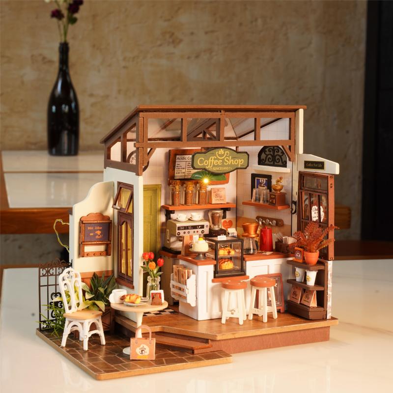 DIY Huisje - Slow Life Café met LED verlichting