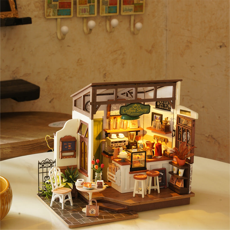 DIY Huisje - Slow Life Café met LED verlichting
