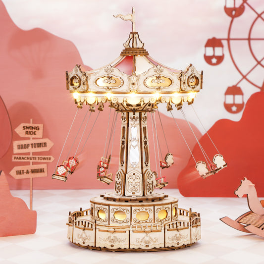 3D DIY Houten Modelbouwpakket - Swing Ride