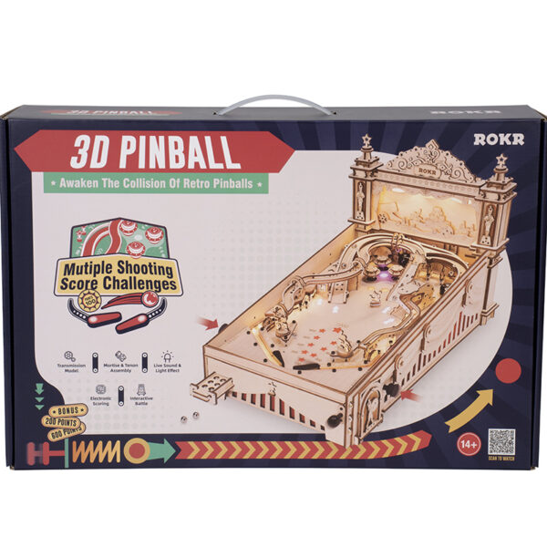3D DIY Wooden Model Kit - Pinball Machine