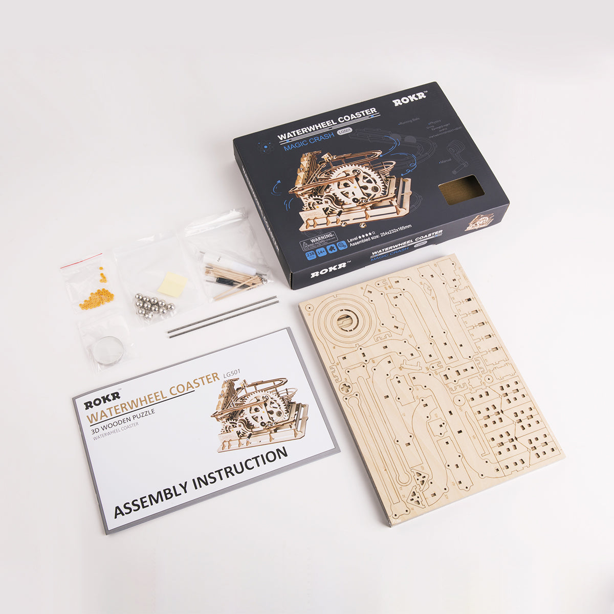 3D DIY Houten Modelbouwpakket - Knikkerbaan Marble Parkour