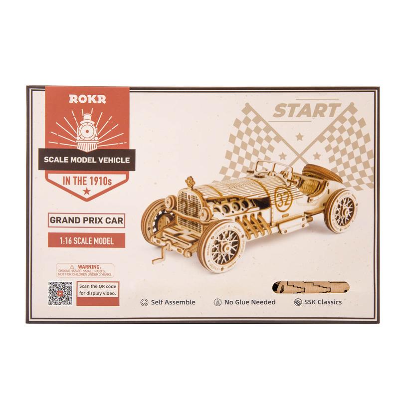 3D DIY Houten Modelbouwpakket - Grand Prix Car