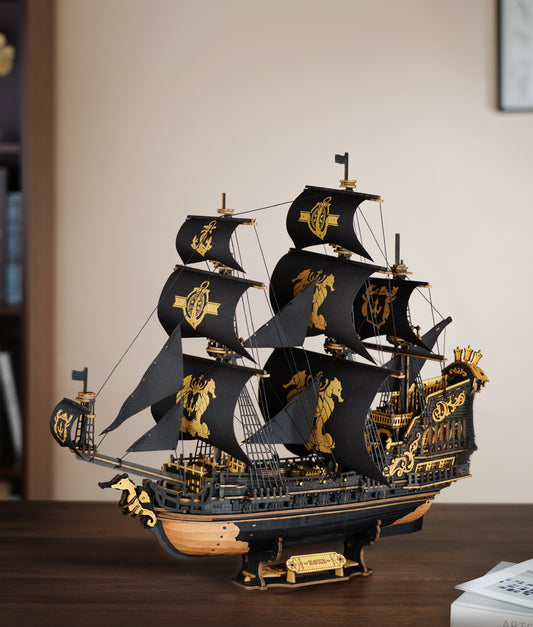 3D DIY Houten Modelbouwpakket - The Seahorse Barque