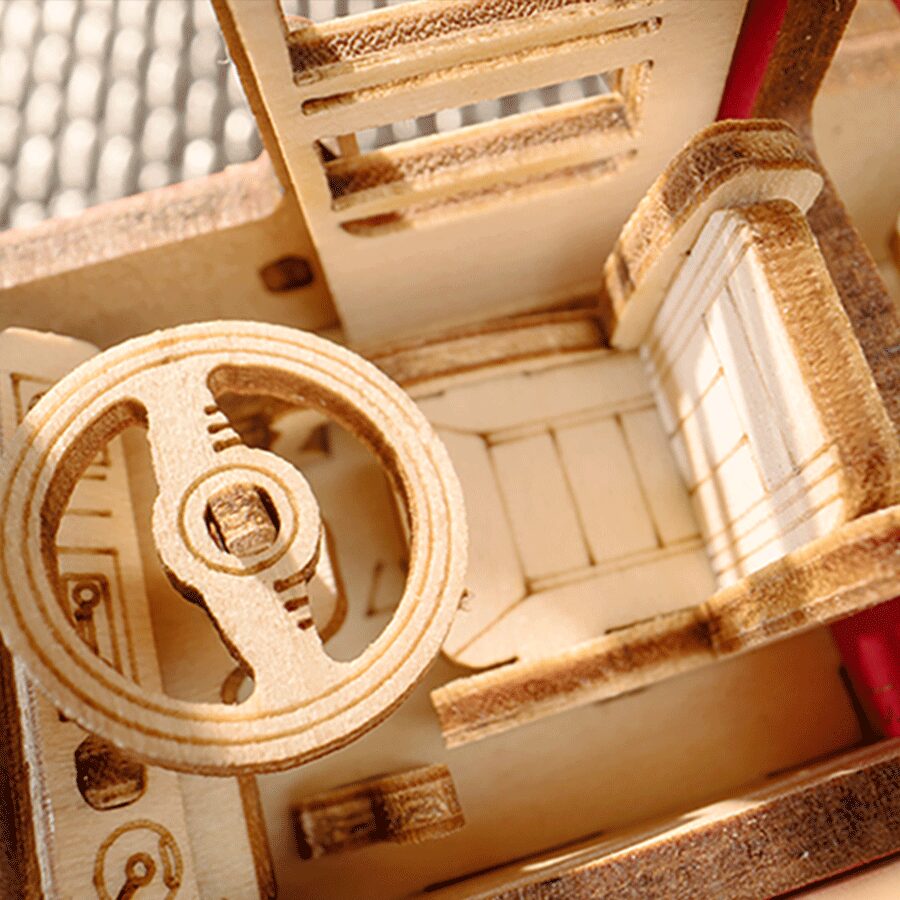 3D DIY Wooden Model Building Kit - London Tour Bus