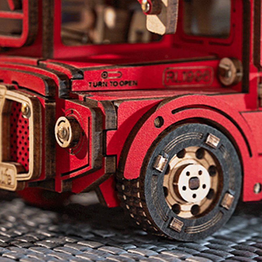 3D DIY Wooden Model Building Kit - London Tour Bus