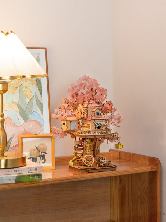 3D DIY Houten Modelbouwpakket - Sakura Boomhut