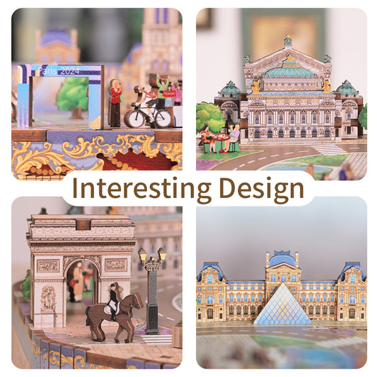 DIY Muziekdoosje - 3D Houten Puzzel, Romantic Paris