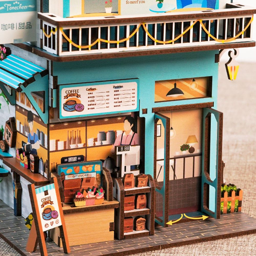 DIY bureau pennenbak - 3D Houten Puzzel, Cape Coffee Shop