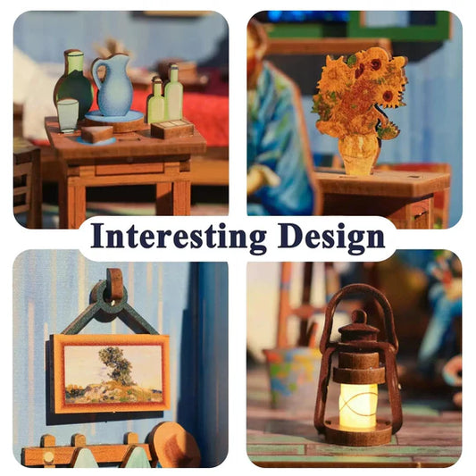 DIY 3D Houten Puzzel met 6x geluideffecten en stofkap - Vincent’s Bedroom