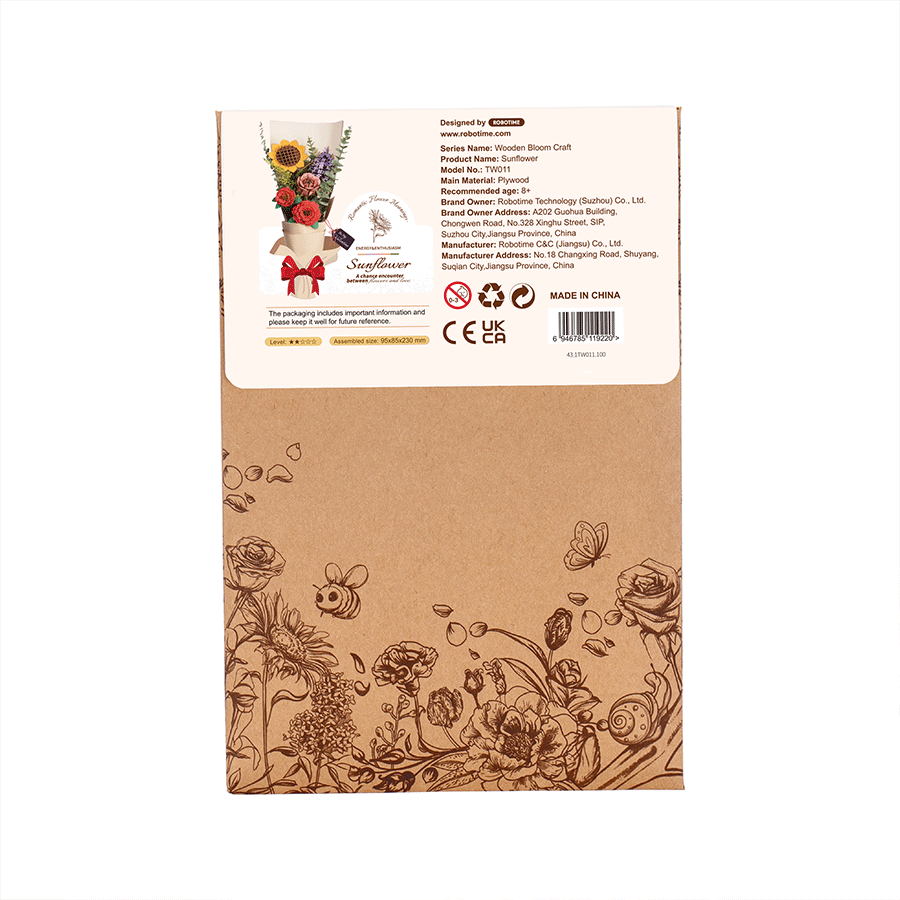 DIY Houten Bloem, Zonnebloem
