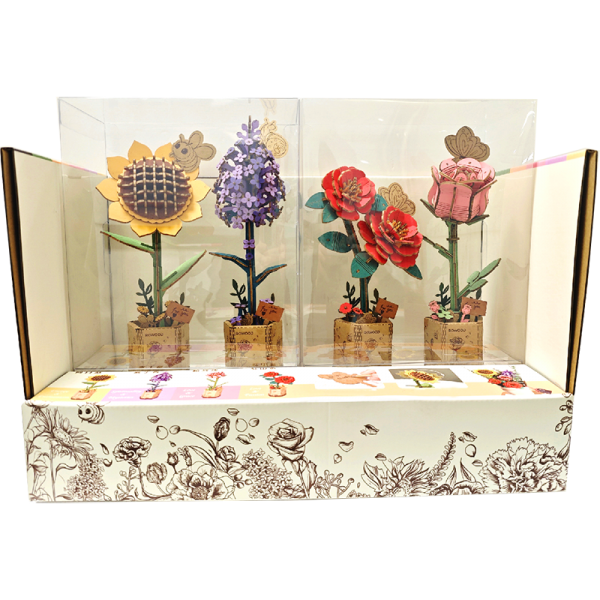 DIY Houten Bloem, Roze Roos