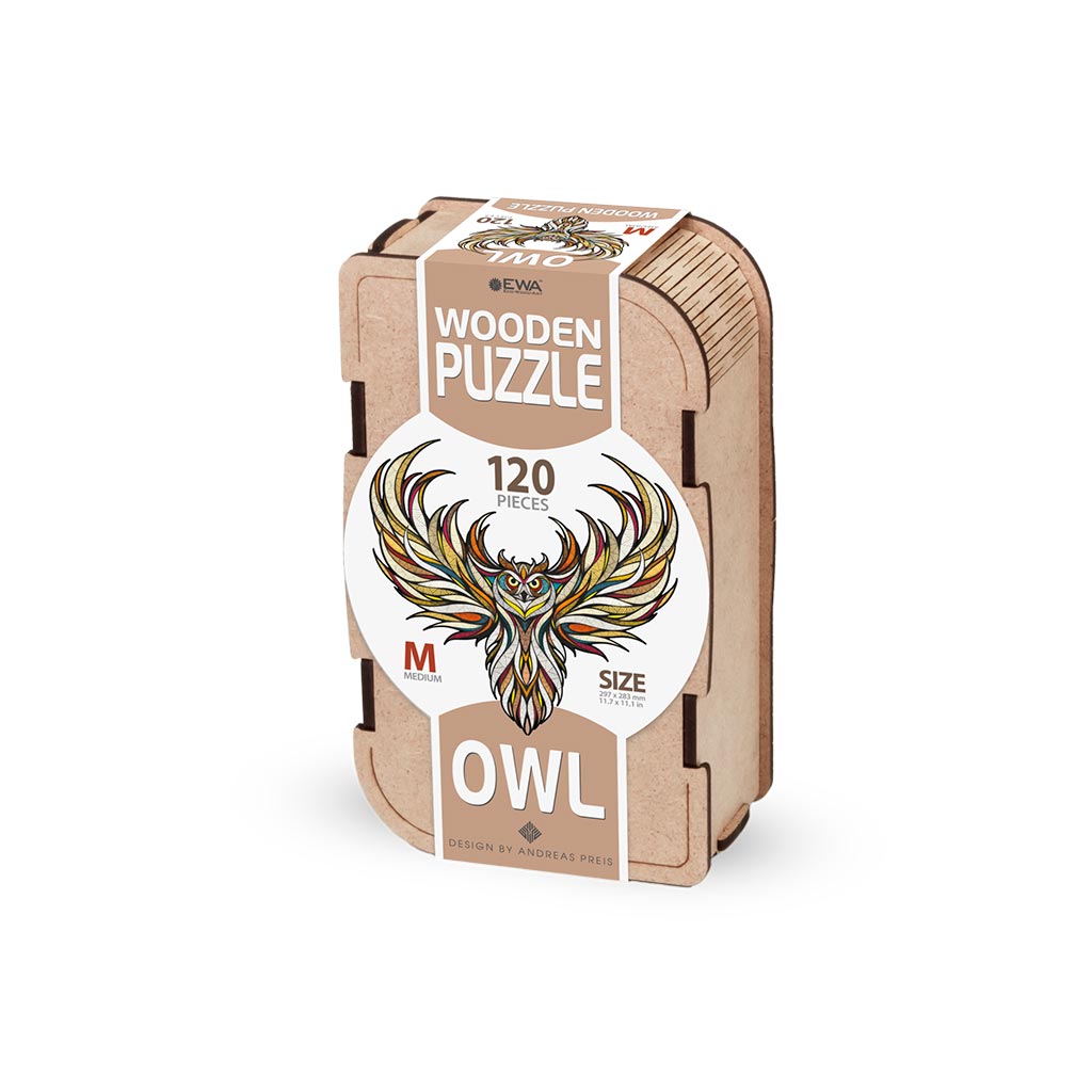 Eco Wood Art (EWA), Houten Legpuzzel Uil