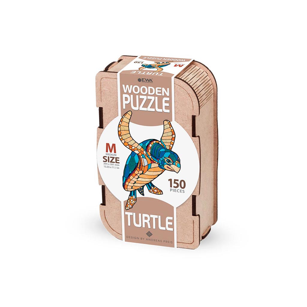 Eco Wood Art (EWA), Houten Legpuzzel Schildpad