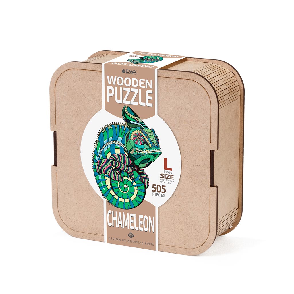 Eco Wood Art (EWA), Houten Legpuzzel Kameleon