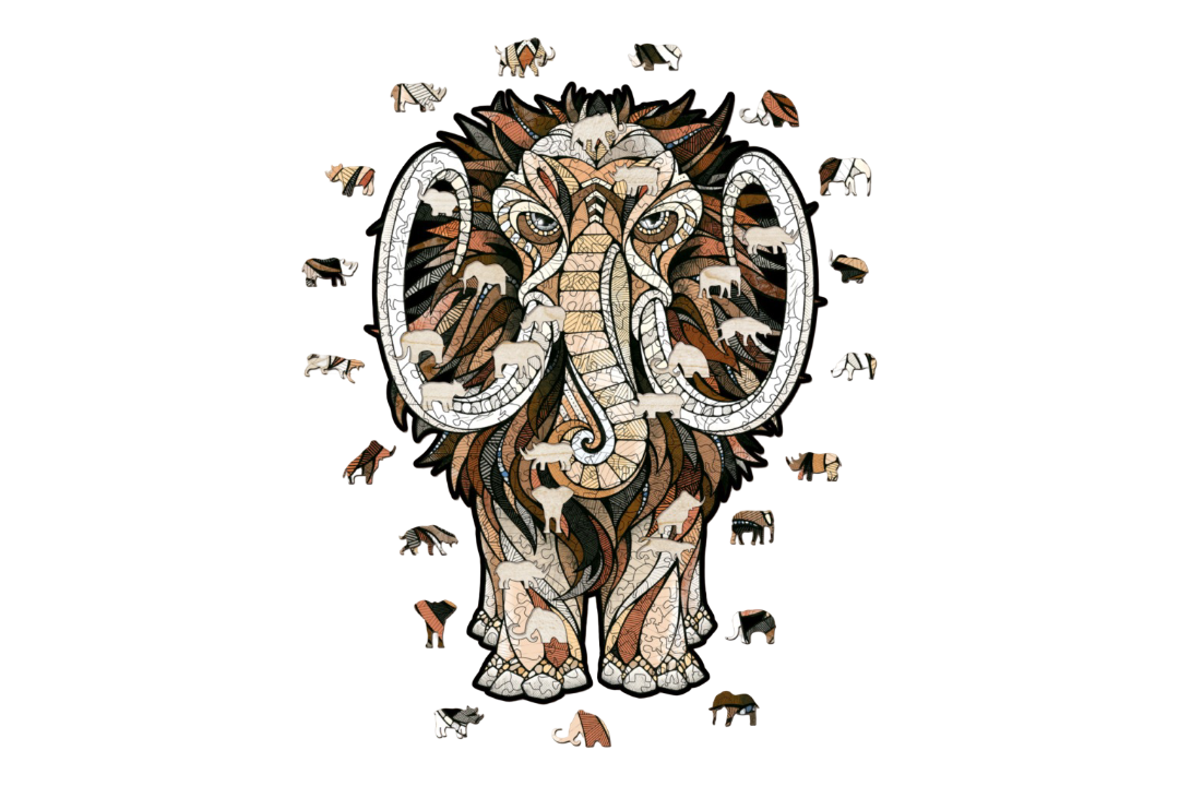 Eco Wood Art (EWA), Houten Legpuzzel Mammoet