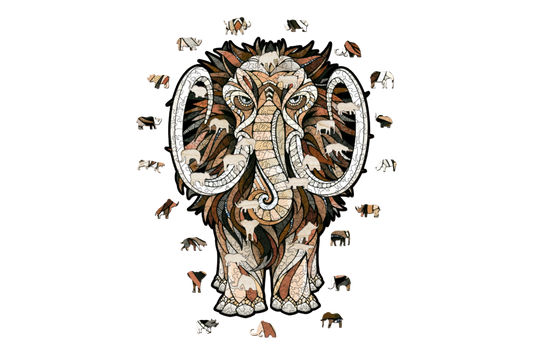 Eco Wood Art (EWA), Houten Legpuzzel Mammoet