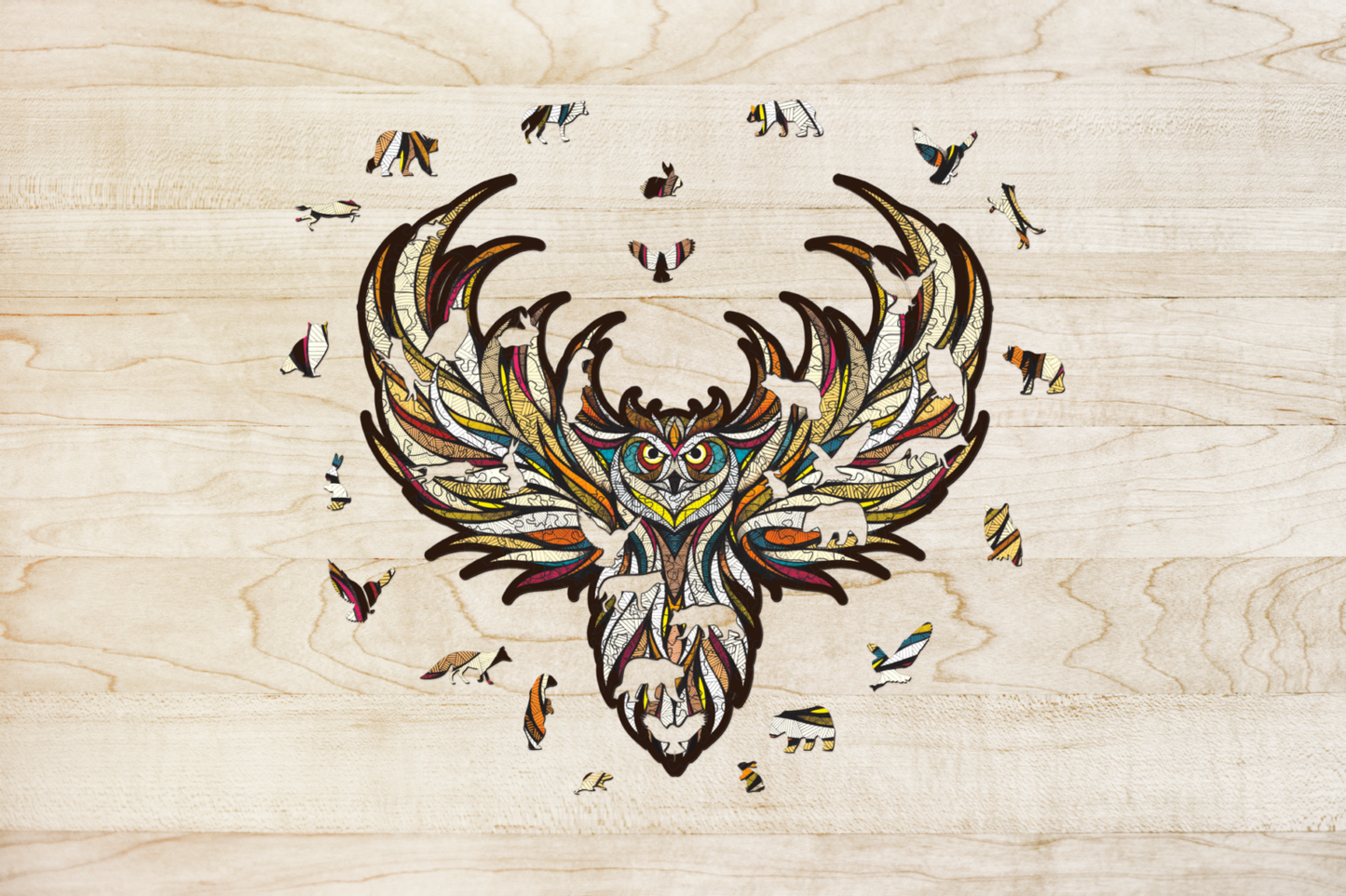 Eco Wood Art (EWA), Houten Legpuzzel Uil