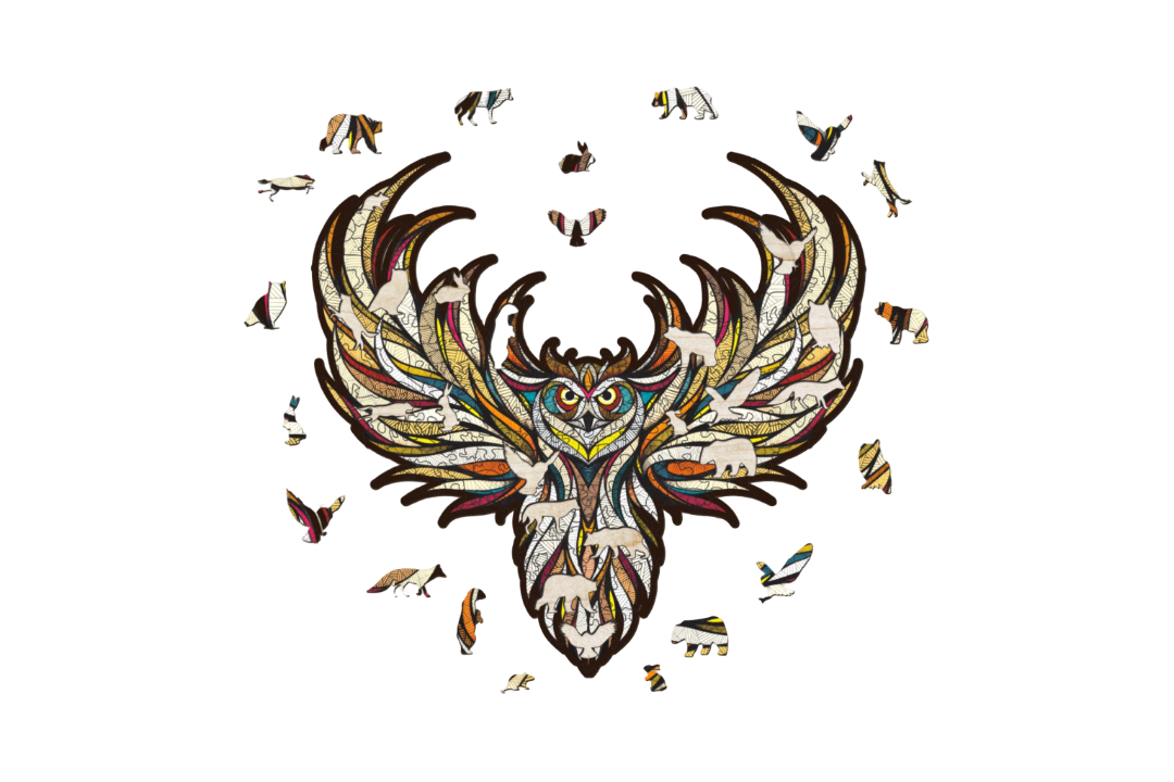 Eco Wood Art (EWA), Houten Legpuzzel Uil