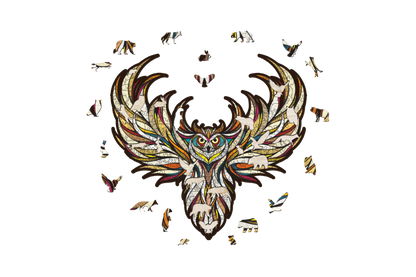 Eco Wood Art (EWA), Houten Legpuzzel Uil