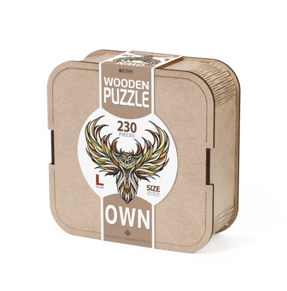 Eco Wood Art (EWA), Houten Legpuzzel Uil