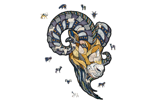 Eco Wood Art (EWA), Houten Legpuzzel Ram