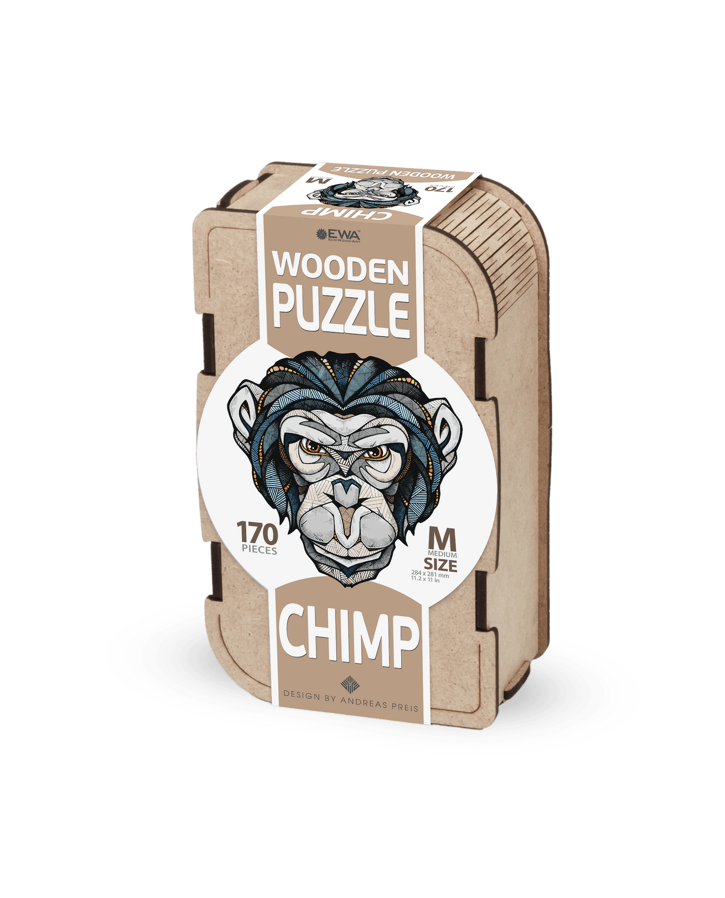 Eco Wood Art (EWA), Houten Legpuzzel Chimpansee