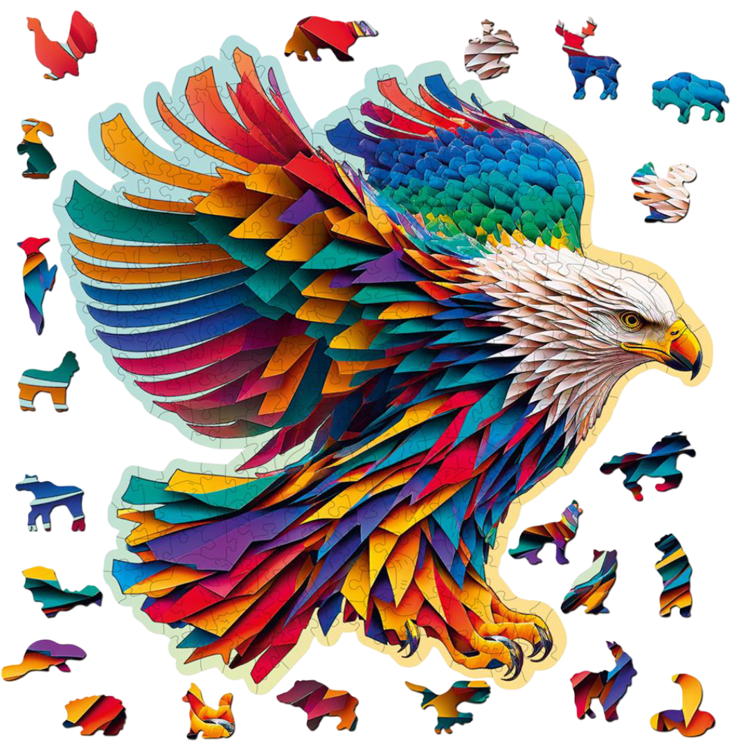 Houten Legpuzzel, Wooden City - Bright Eagle