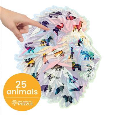 Houten Legpuzzel, Wooden City - Modern Lion