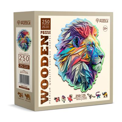 Houten Legpuzzel, Wooden City - Modern Lion