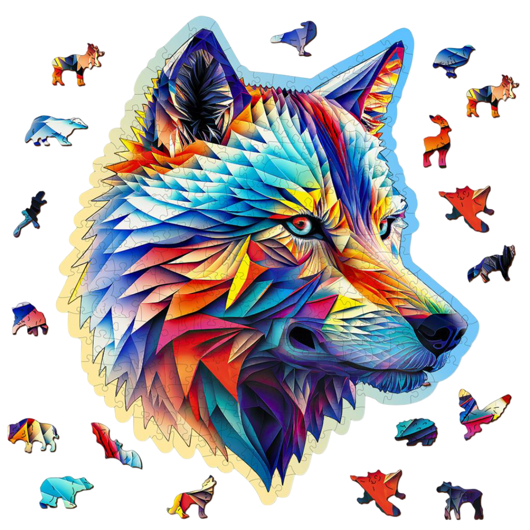 Houten Legpuzzel, Wooden City - Classy Wolf