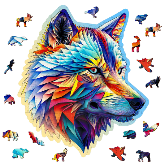 Houten Legpuzzel, Wooden City - Classy Wolf