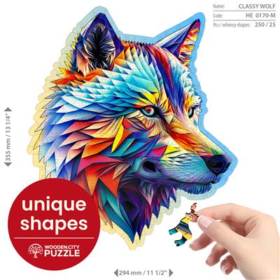 Houten Legpuzzel, Wooden City - Classy Wolf