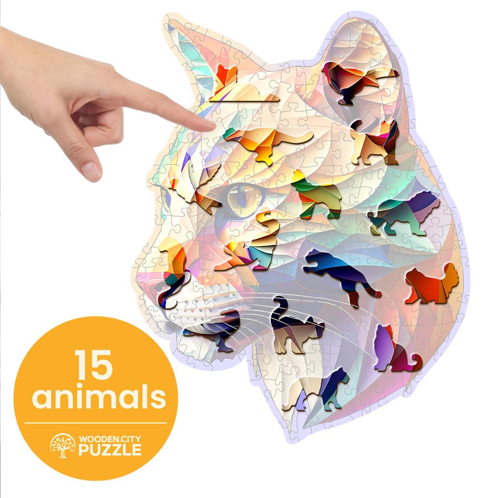 Houten Legpuzzel, Wooden City - Gaudy Cougar