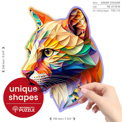 Houten Legpuzzel, Wooden City - Gaudy Cougar