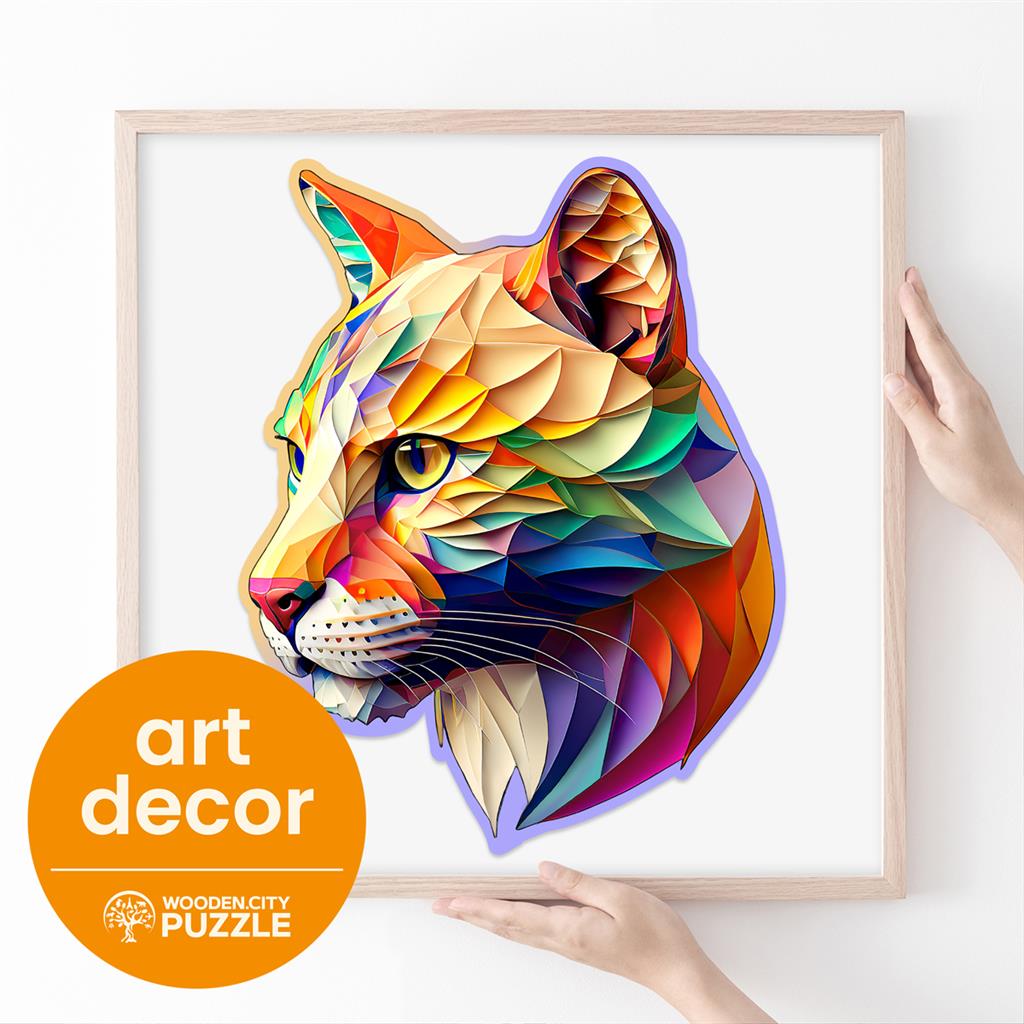 Houten Legpuzzel, Wooden City - Gaudy Cougar