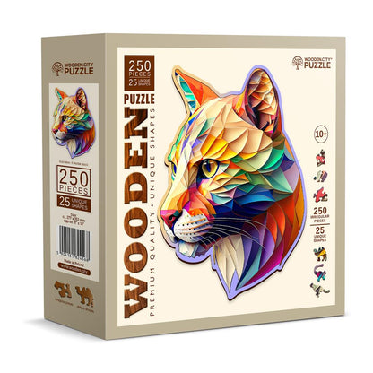 Houten Legpuzzel, Wooden City - Gaudy Cougar