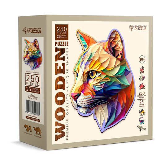 Houten Legpuzzel, Wooden City - Gaudy Cougar