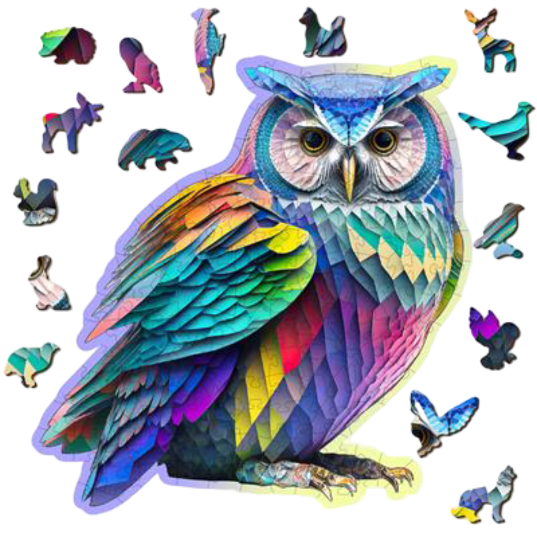 Houten Legpuzzel, Wooden City - Trendy Owl