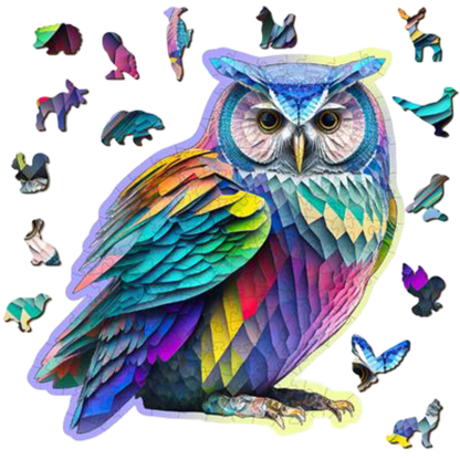 Houten Legpuzzel, Wooden City - Trendy Owl