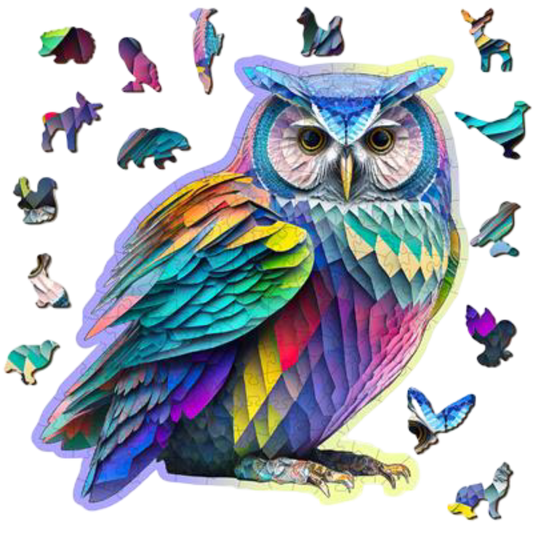 Houten Legpuzzel, Wooden City - Trendy Owl