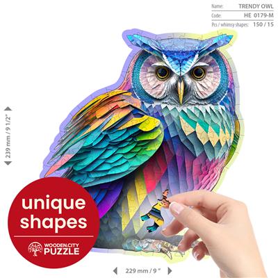 Houten Legpuzzel, Wooden City - Trendy Owl