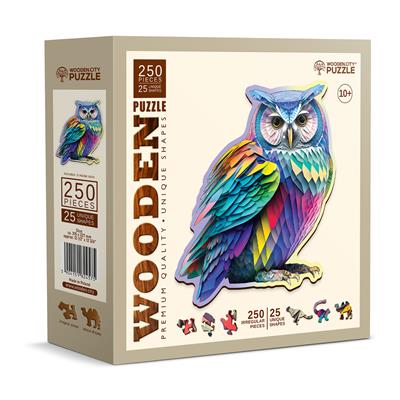 Houten Legpuzzel, Wooden City - Trendy Owl