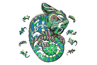 Eco Wood Art (EWA), Houten Legpuzzel Kameleon